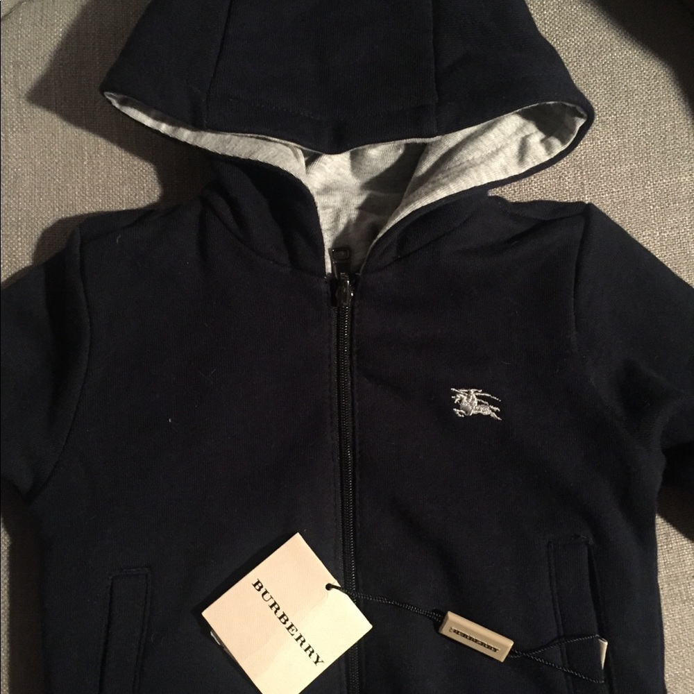 USED BARELY WORN Burberry Reversible Baby Hoodie